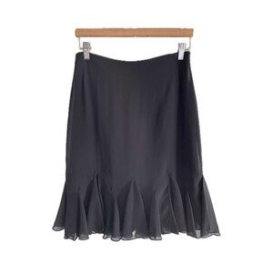 S collections Black Ruffle Hem Skirt Size Small